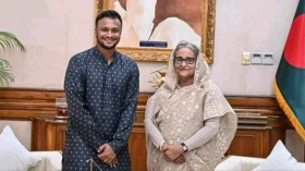 শেখ হাসিনার ভার্চুয়াল সংবাদ সম্মেলনের প্যানেলে থাকছেন...সাকিব আল হাসান